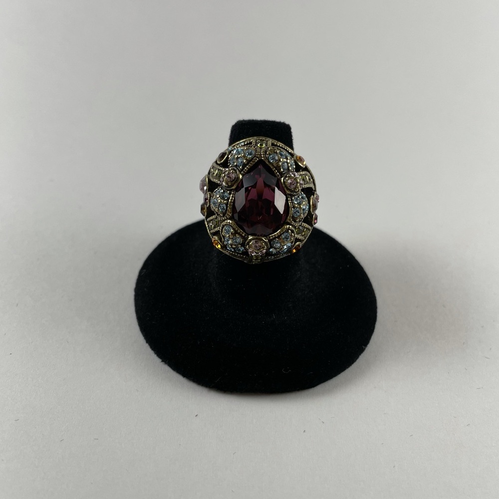 Dome Statement Brass Ring - image 3